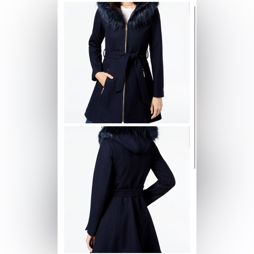 Woman’s winter pea coat with flare
